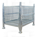 Direct-folding hot-dip galvanized metal pallet cage,storage cage with wheels